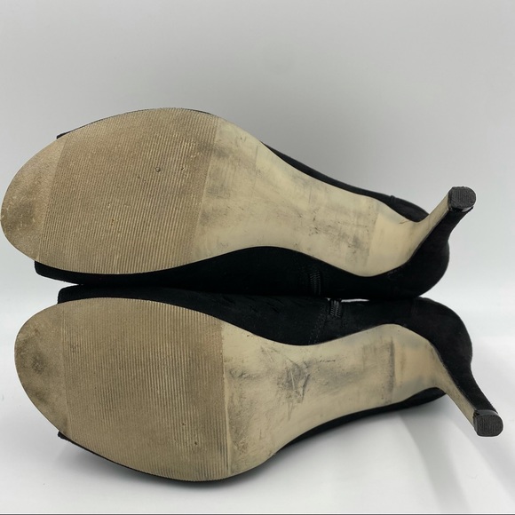 Madden Girl Suede Peep Toe Boots - Picture 7 of 7